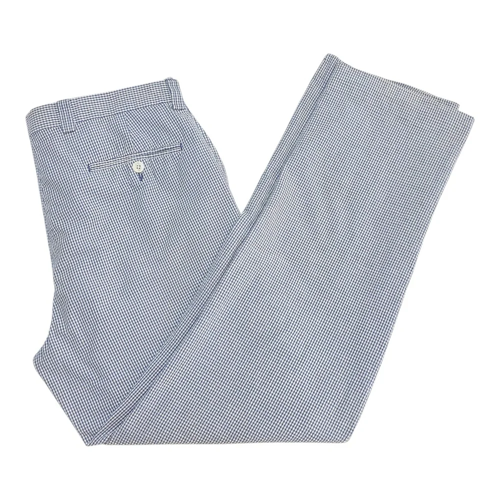 Ivy Heritage Ralph Lauren Pants Men 34x32 Blue Check Cotton Country Club Summer - Picture 4 of 14
